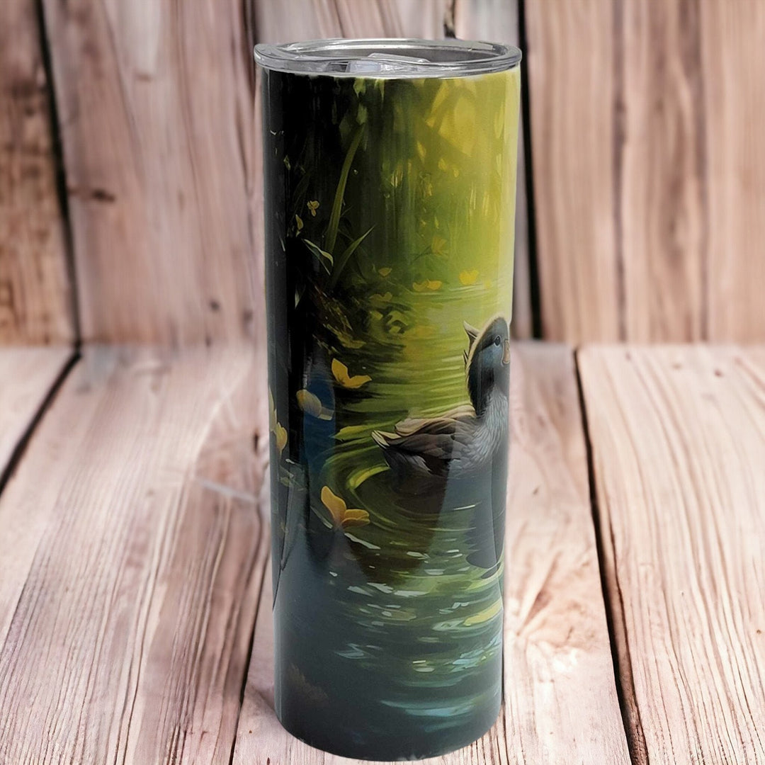 Serene Duck Family 20oz Tumbler - Handmade Stainless Steel Insulated Drinkware