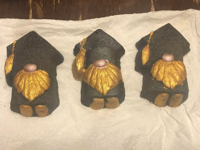 Graduation Gnome Plastic Mold or Silicone mold, bath bomb mold, soap mold, beard mold, resin mold, braid mold, boy Gnome mold, girl Gnome