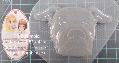 Pit Bull Plastic Mold, dog mold, bath bomb mold, soap mold, pitbull mold, resin mold, puppy mold, pup mold, Terrier mold, American pit bull